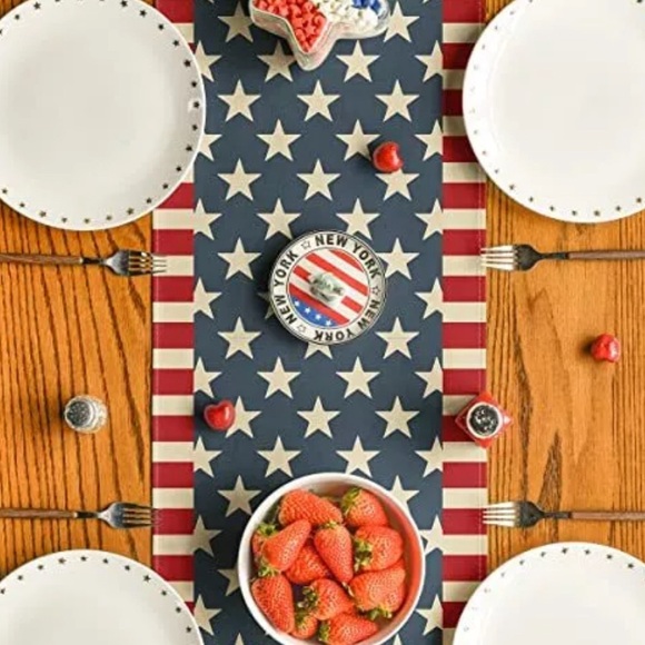 Dining Stripes Stars Boots Freedom 4th Of July 13 X 72 Table Runner Dining stripes stars boots freedom 4th of july 13 x 72 table runner